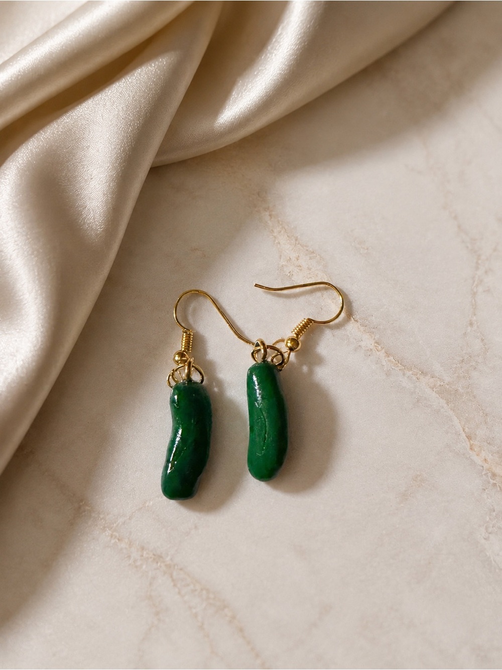 Handmade pickle  Drop Earrings